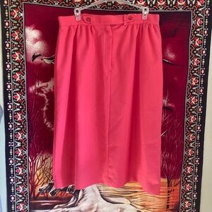 vintage 70s inner visions by ship n’ shore hot pink high waist pencil skirt